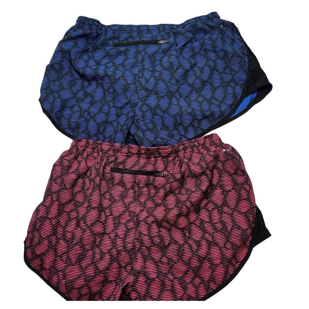 Nike Vintage Pink & Blue Set Of Running Shorts Dri-Fit Size Medium - Picture 2 of 5